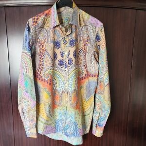 Etro Vibrant Paisley Button Down Shirt